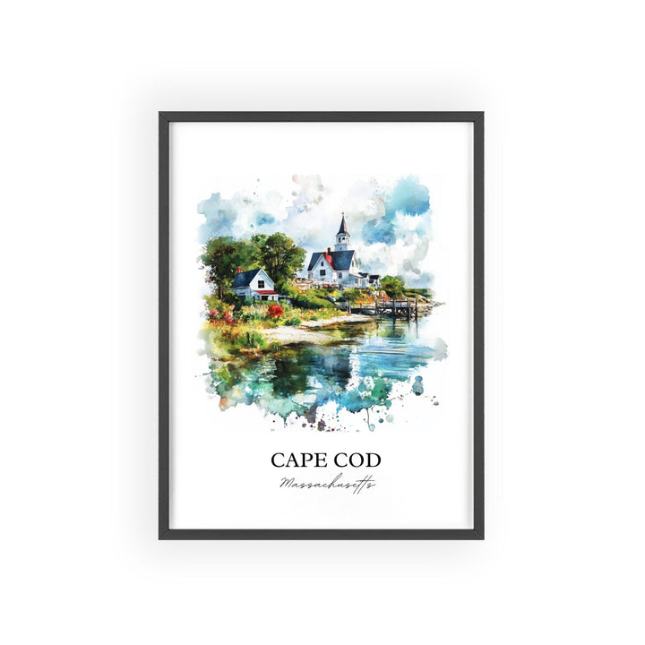 Cape Cod Wall Art, Cape Cod MA Print, Cape Cod Watercolor Art, Cape Cod Gift, Travel Print, Travel Poster, Housewarming Gift