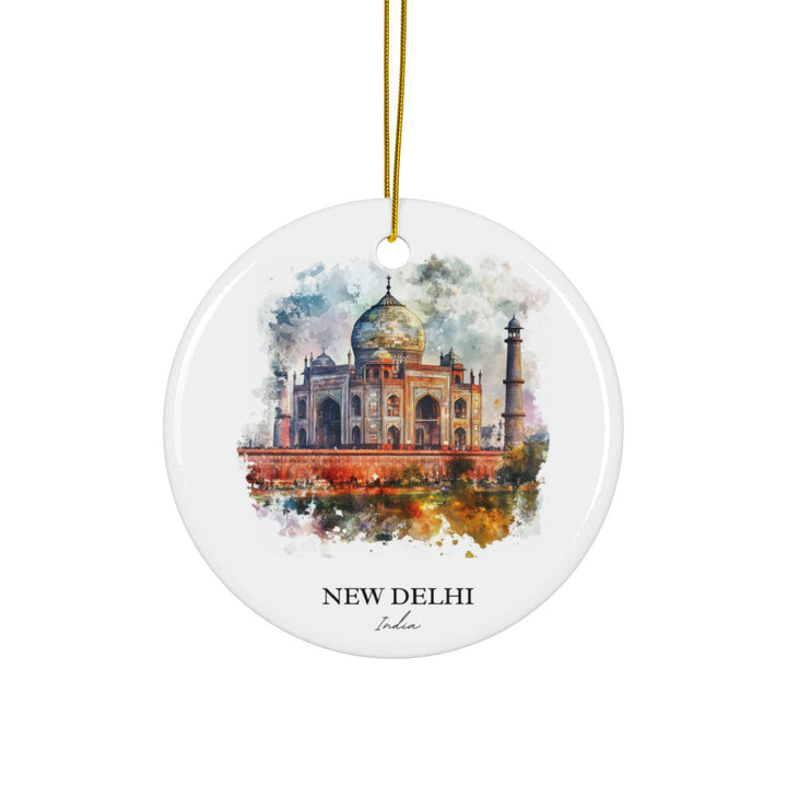 New Delhi India Ornament: Unique New Delhi Souvenir, New Delhi Xmas Decor, and Authentic New Delhi India Gift
