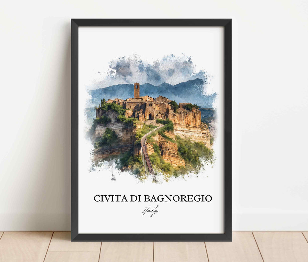 Civita di Bagnoregio, Italy – Watercolor Art Print