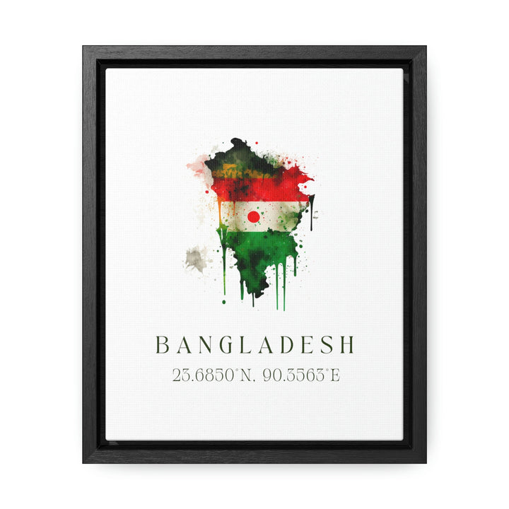 Bangladesh Wall Art - Coordinates Print