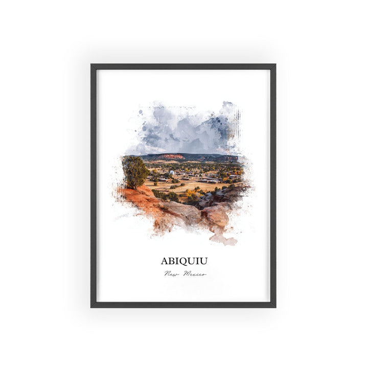 Abiquiu, New Mexico – Watercolor Art Print