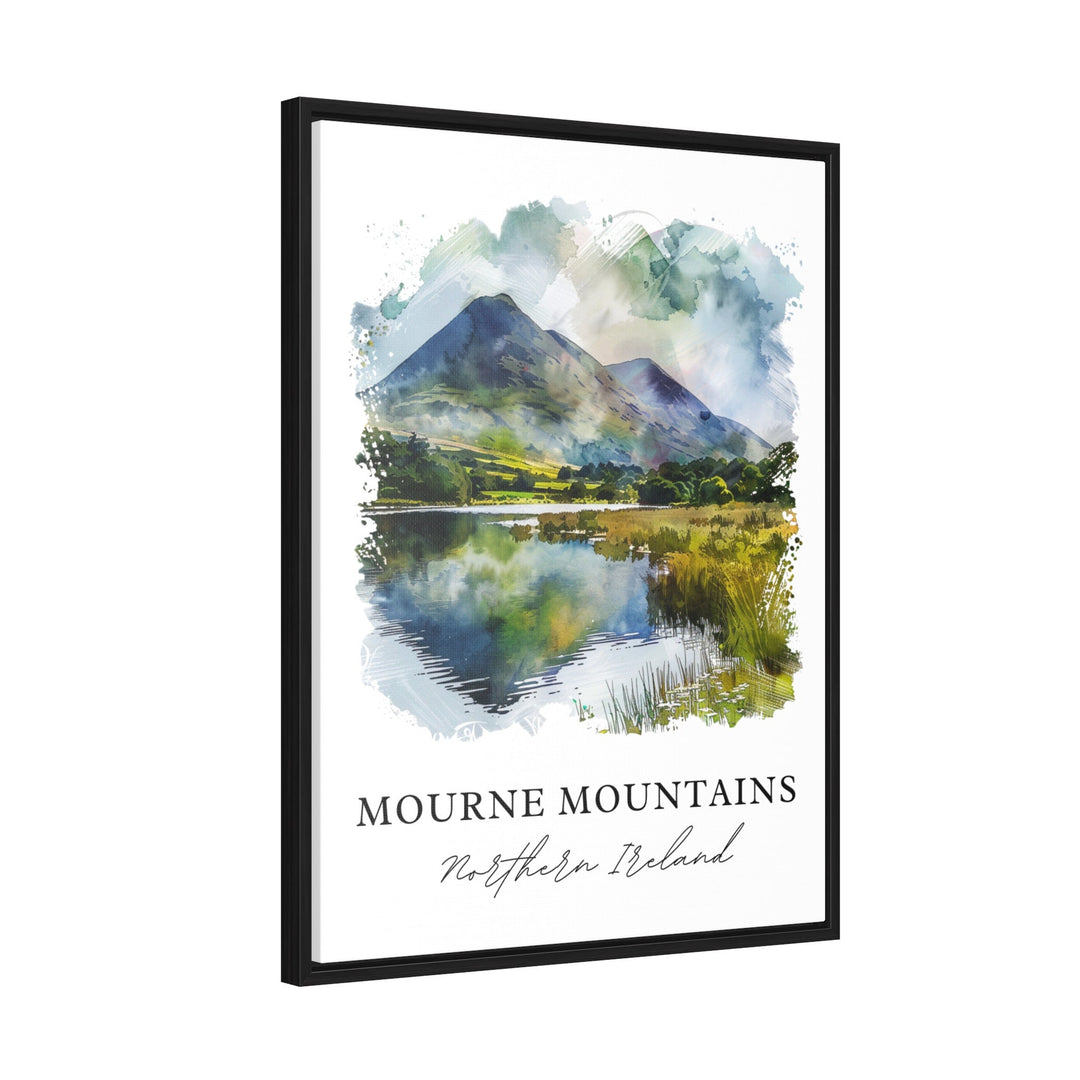 Mourne Mountains Wall Art, Mourne Mountains Print, Northern Ireland Watercolor, Mournes Gift,