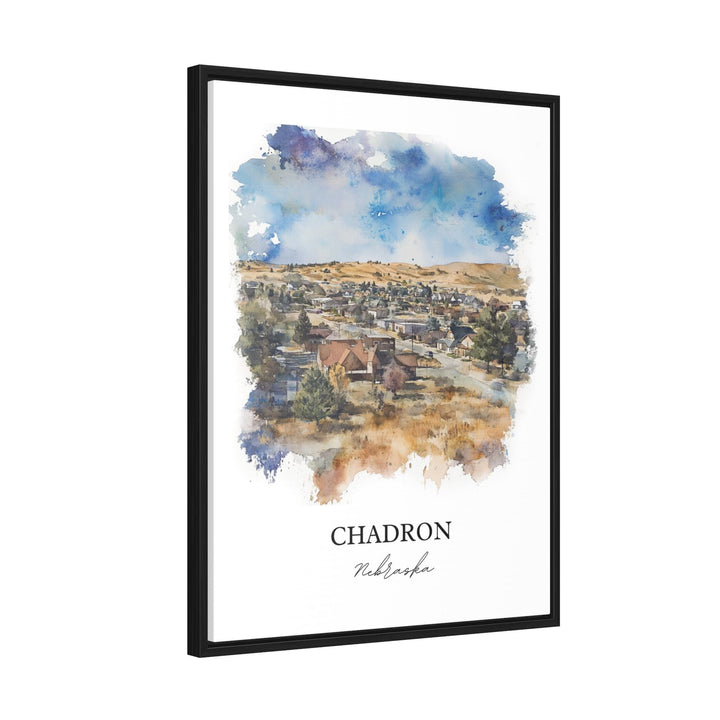 Chadron Nebraska Wall Art, Dawes County NE Print, Nebraska Watercolor Art, Chadron Gift, Travel Print, Travel Poster, Housewarming Gift