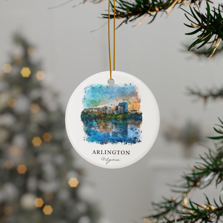 Arlington Virginia Ornament: Unique Arlington VA Souvenir, Virginia Xmas Decor, and Authentic Arlington VA Gift