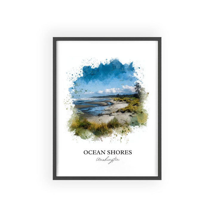 Ocean Shores, Washington – Watercolor Art Print