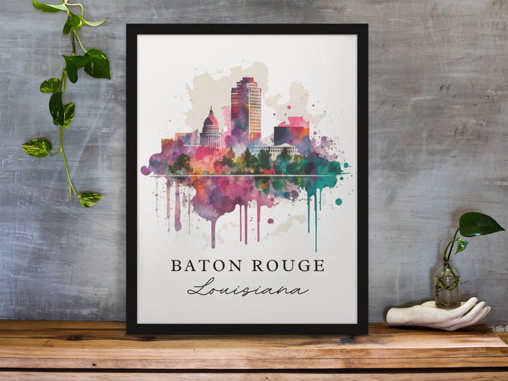 Baton Rouge Louisiana Wall Art - Louisiana Print