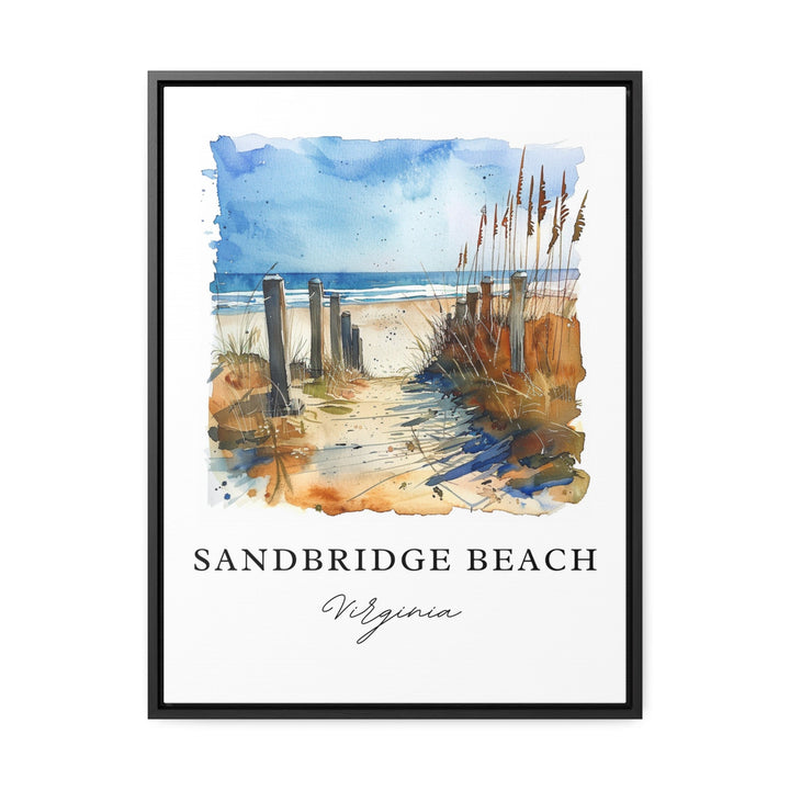 Sandbridge Beach VA Art, Sandbridge Beach Print, Virginia Beach Watercolor, VA Beach Gift,