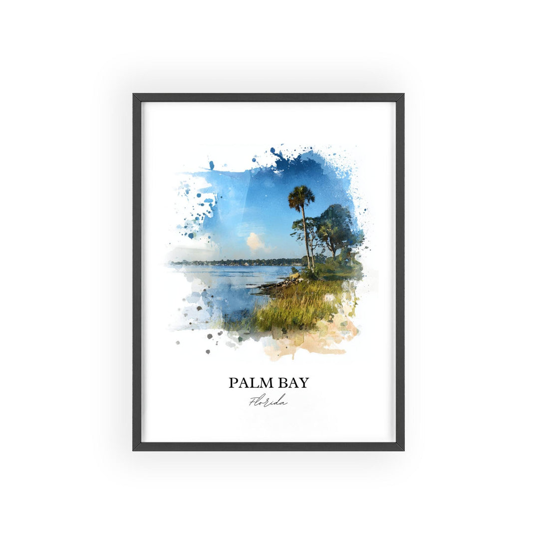 Palm Bay, Florida – Watercolor Art Print