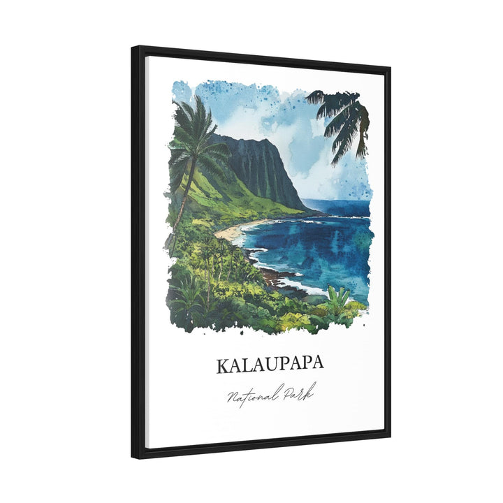 Kalaupapa Wall Art, Kalaupapa Hawaii Print, Molokai Watercolor Art, Molokai Gift, Travel Print, Travel Poster, Housewarming Gift