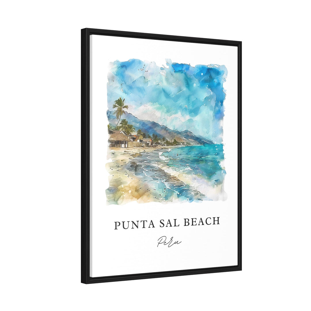 Punta Sal Peru Art, Punta Sal Beach Print, Tumbes Peru Watercolor Art, Tumbes Peru Gift,