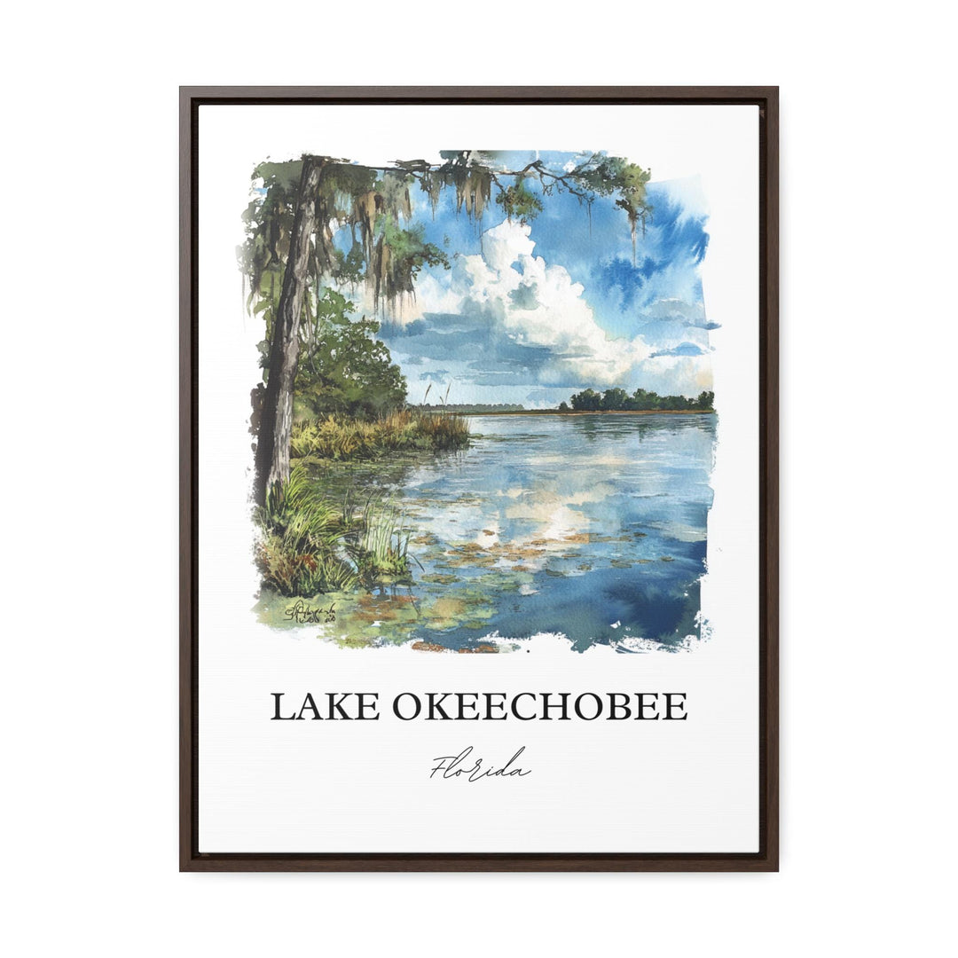 Lake Okeechobee Wall Art, Okeechobee Print, Florida Watercolor Art, Lake Okeechobee Gift, Travel Print, Travel Poster, Housewarming Gift