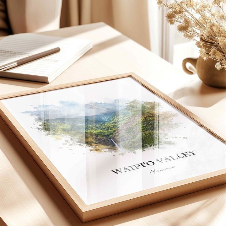 Waipi'o Valley, Hawaii – Watercolor Art Print