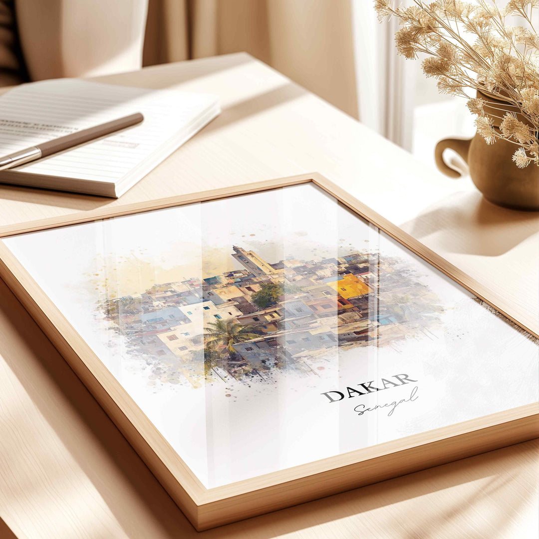 Dakar, Senegal – Watercolor Art Print