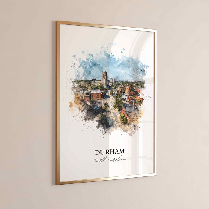Durham, North Carolina – Watercolor Art Print