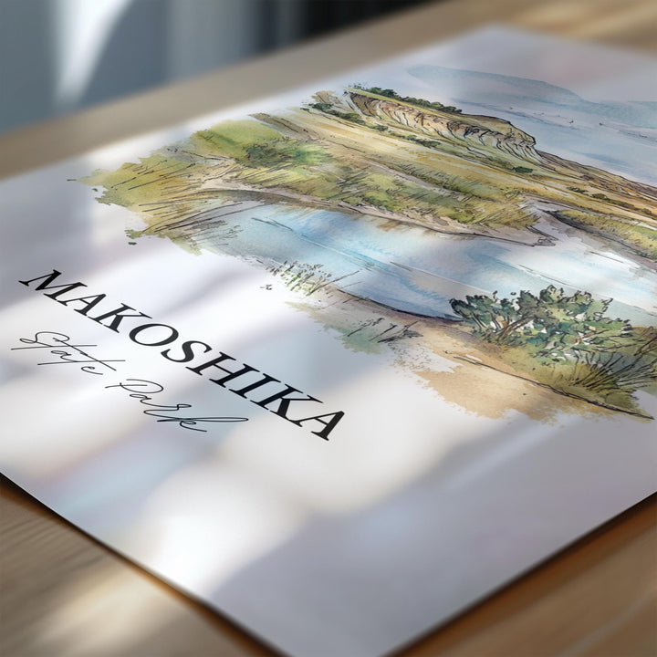 Makoshika State Park Art, Glendive MT Print, Montana Watercolor Art, Makoshika Park Gift, Travel Print, Travel Poster, Housewarming Gift