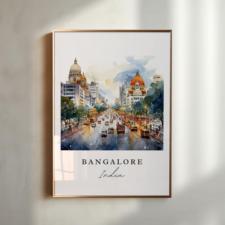 Bangalore India wall art - India, Bangalore poster, Bangalore Wedding gift, Bangalore Birthday present, Custom Text, Personalised Gift
