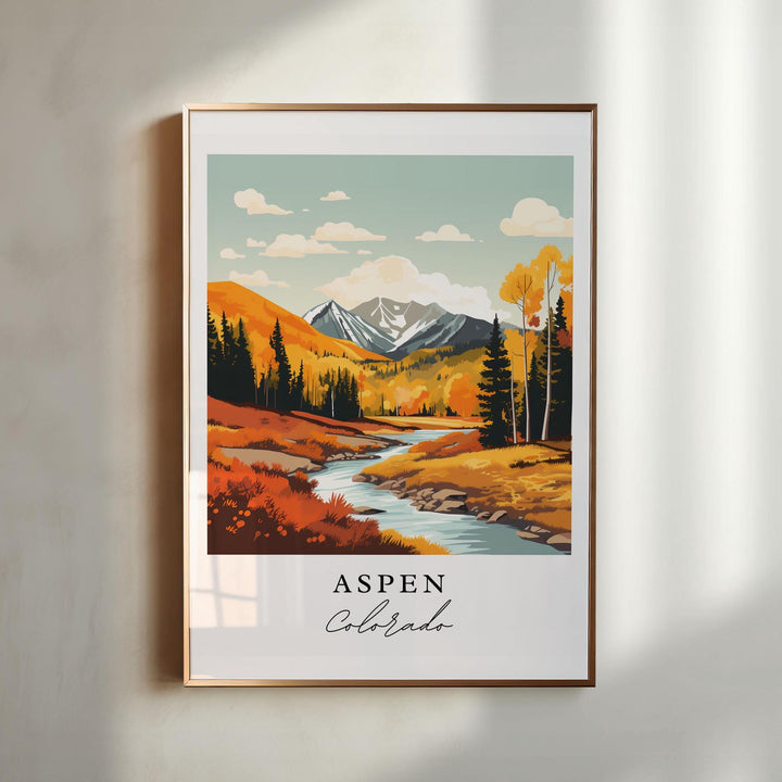 Aspen CO wall art - Colorado, Aspen poster, Aspen Colorado Wedding gift, Birthday present, Custom Text, Personalized Gift