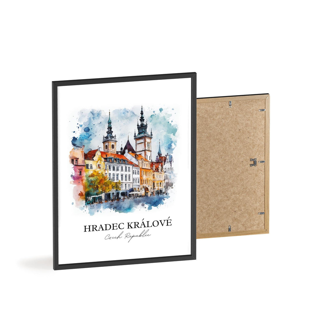 Hradec Kralove Wall Art, Czechia Print, Czech Republic Watercolor, Hradec Kralove Gift, Travel Print, Travel Poster, Housewarming Gift