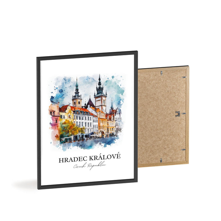 Hradec Kralove Wall Art, Czechia Print, Czech Republic Watercolor, Hradec Kralove Gift, Travel Print, Travel Poster, Housewarming Gift