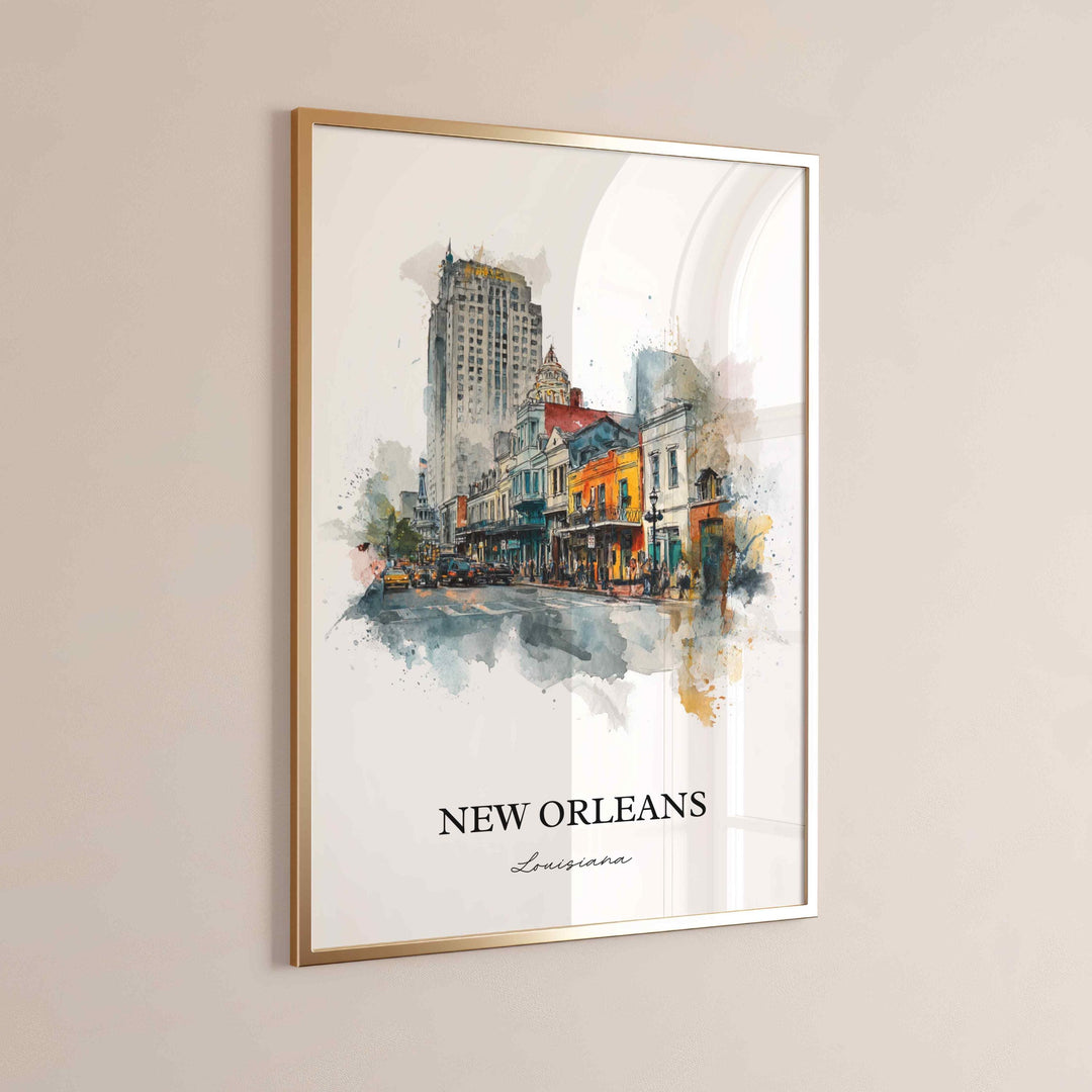 New Orleans, Louisiana – Watercolor Art Print