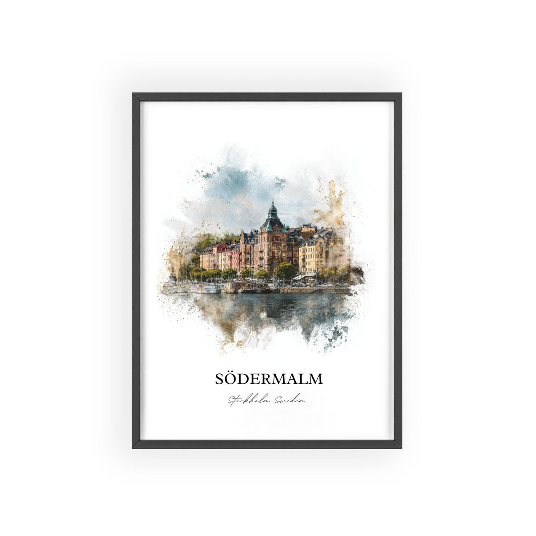 Södermalm, Sweden – Watercolor Art Print
