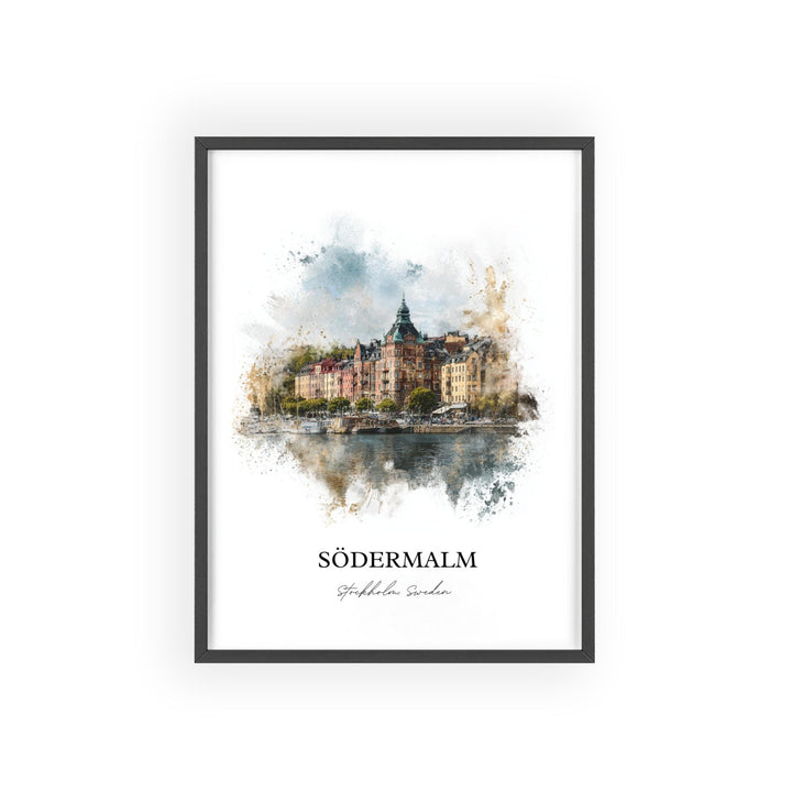 Södermalm, Sweden – Watercolor Art Print