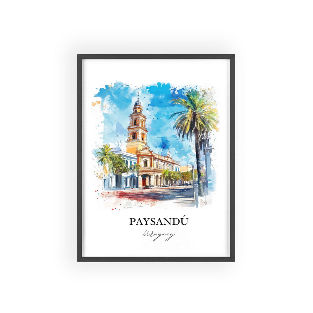 Paysandú Wall Art, Uruguay Print, Uruguay Watercolor Art, Paysandú Gift, Travel Print, Travel Poster, Housewarming Gift