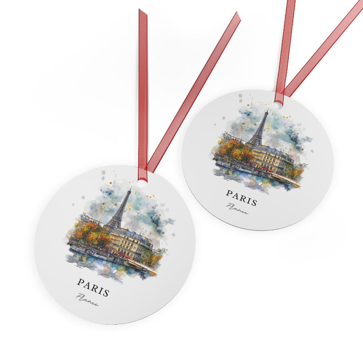 Paris France Ornament: Unique Paris Souvenir, Paris Xmas Decor, and Authentic Paris France Skyline Gift