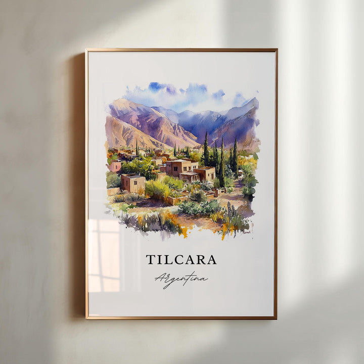 Tilcara Argentina Wall Art, Tilcara Print, Tilcara Watercolor Art, Tilcara Argentina Gift,