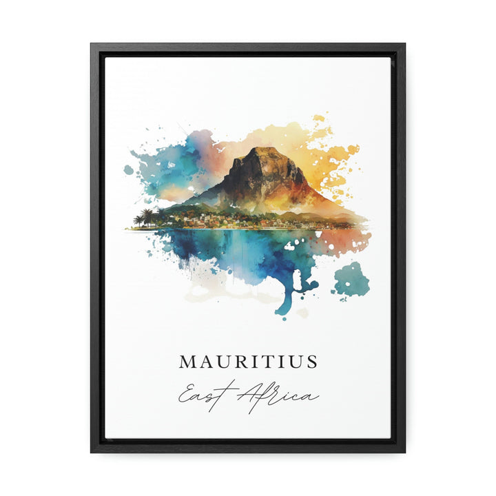 Mauritius wall art - East Africa, Mauritius poster, Mauritius Wedding gift, Eastern Africa present, Custom Text, Personalised Gift