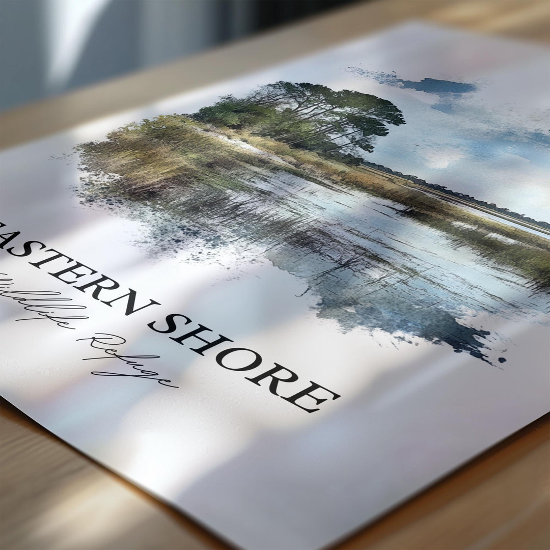 Eastern Shore, Virginia, USA – Watercolor Art Print