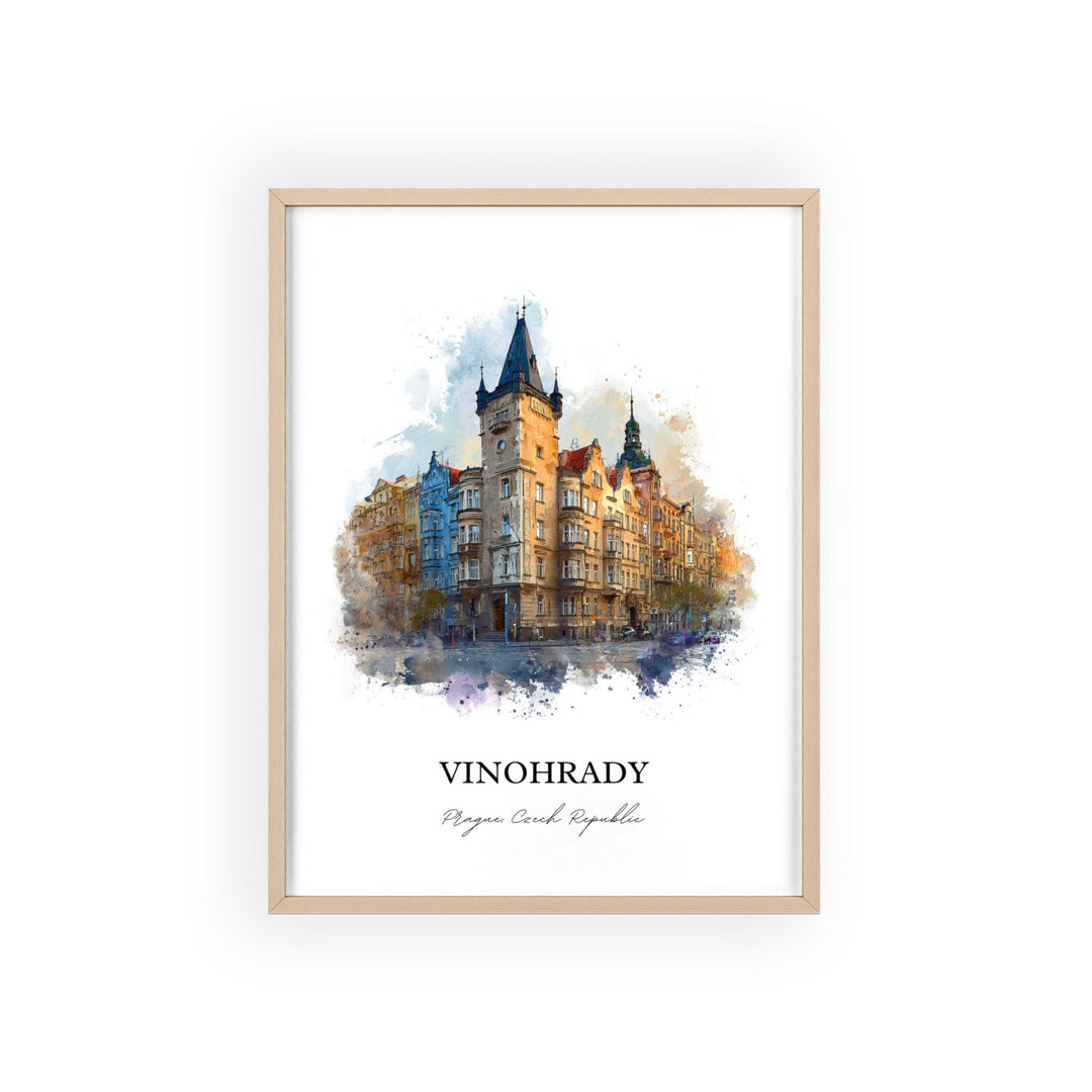 Vinohrady, Czech Republic – Watercolor Art Print