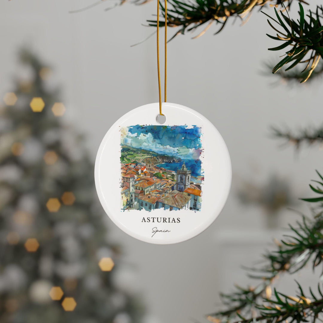 Asturias Spain Ornament: Unique Asturias Souvenir, Asturias Spain Xmas Decor, and Authentic Spain Gift