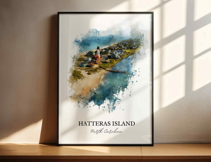 Hatteras Island, North Carolina – Watercolor Art Print