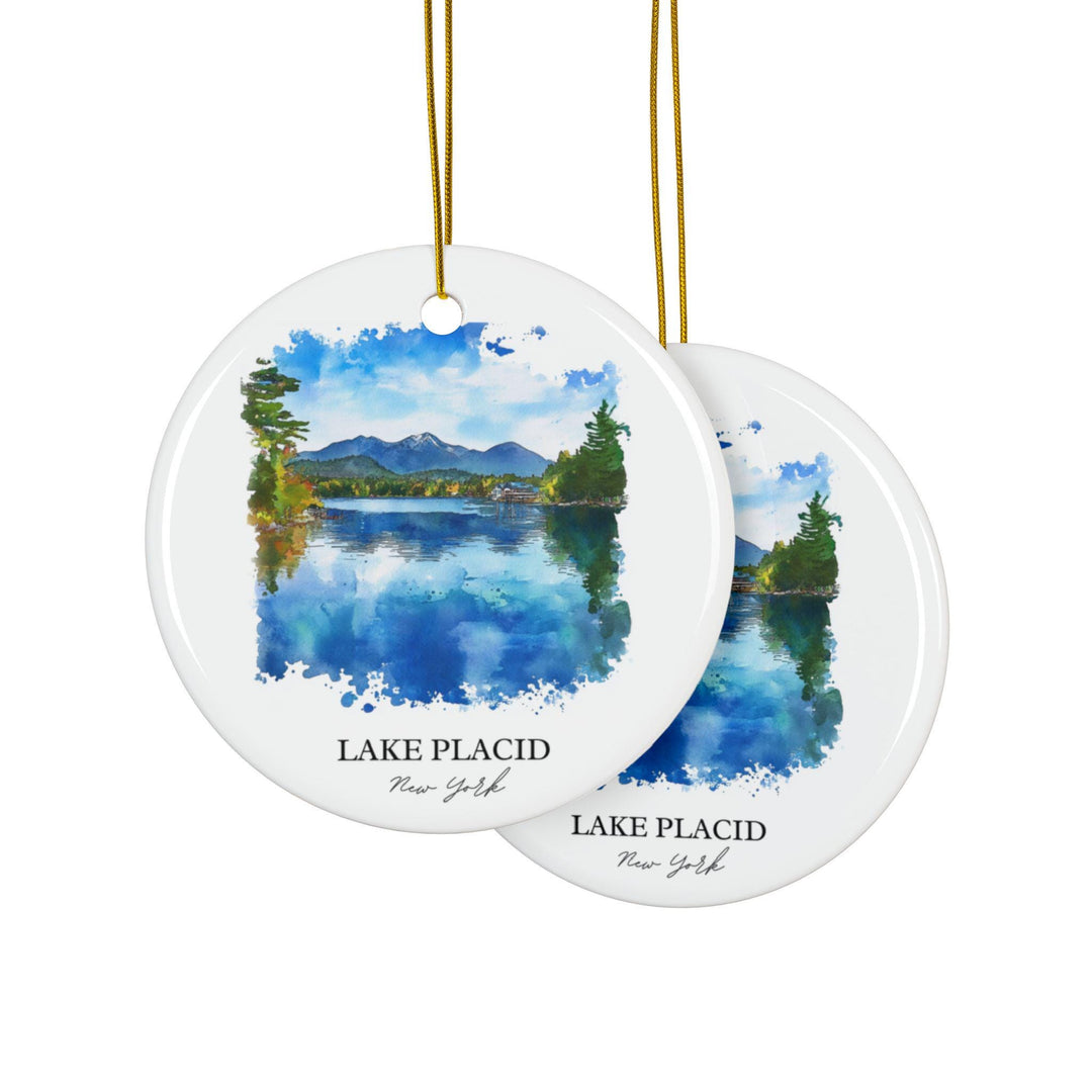 Lake Placid Ornament: Unique Lake Placid Souvenir, Adirondacks Xmas Decor, and Authentic Lake Placid New York Gift