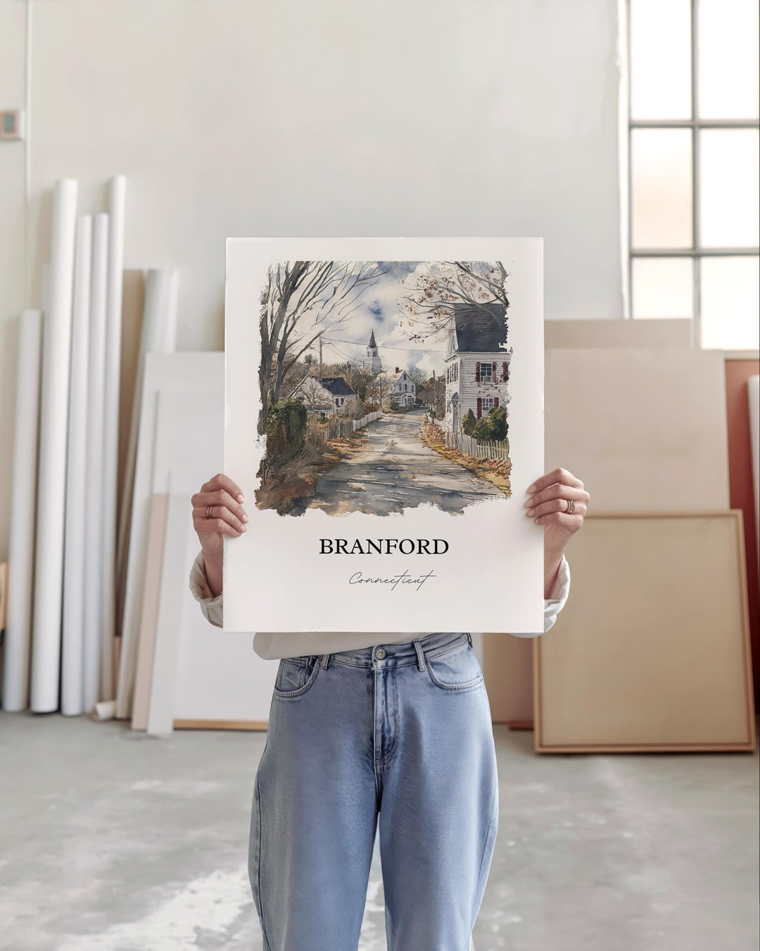 Branford, Connecticut, Connecticut – Watercolor Art Print