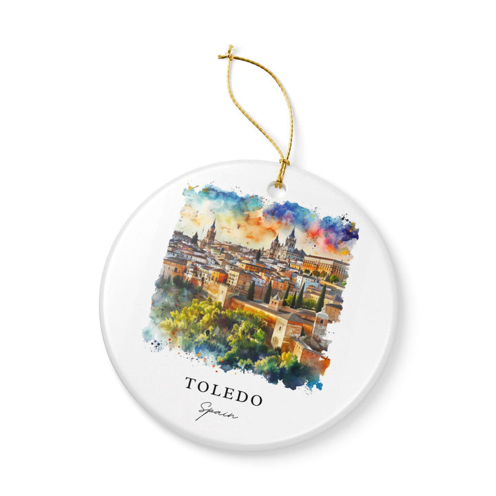Toledo Spain Ornament: Unique Toledo Spain Souvenir, Spain Xmas Decor, and Authentic Toledo Spain Gift