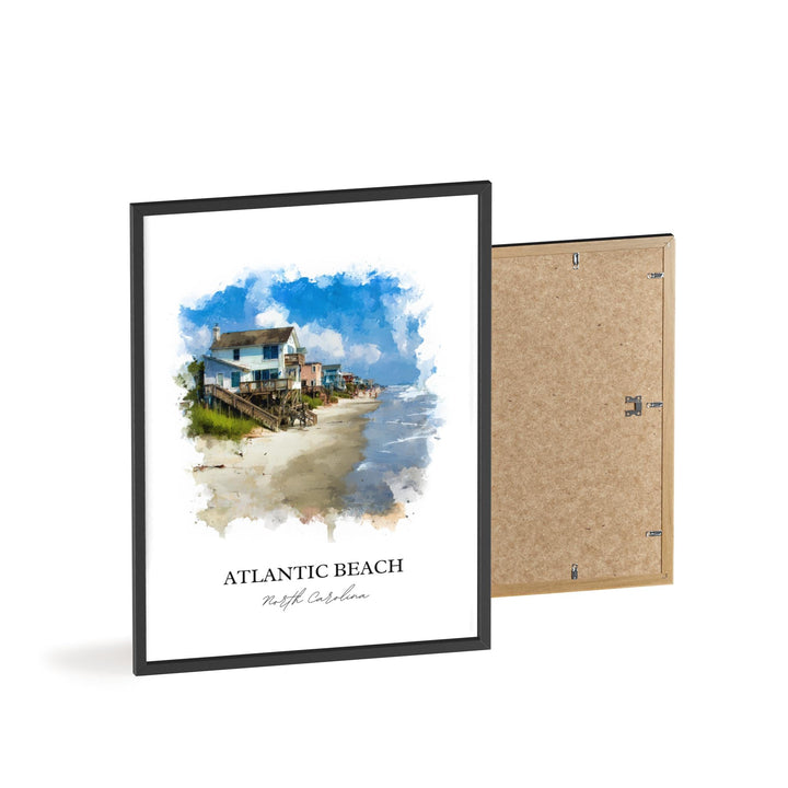 Atlantic Beach, NC – Watercolor Art Print