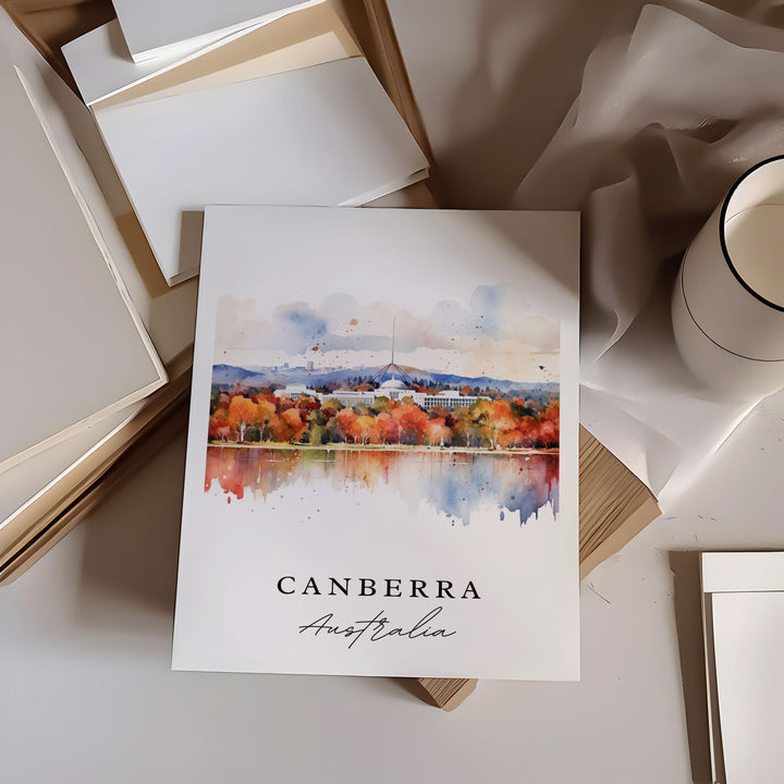 Canberra Australia wall art - Australia, Canberra poster, Canberra Wedding gift, Canberra Birthday present, Custom Text, Personalized Gift