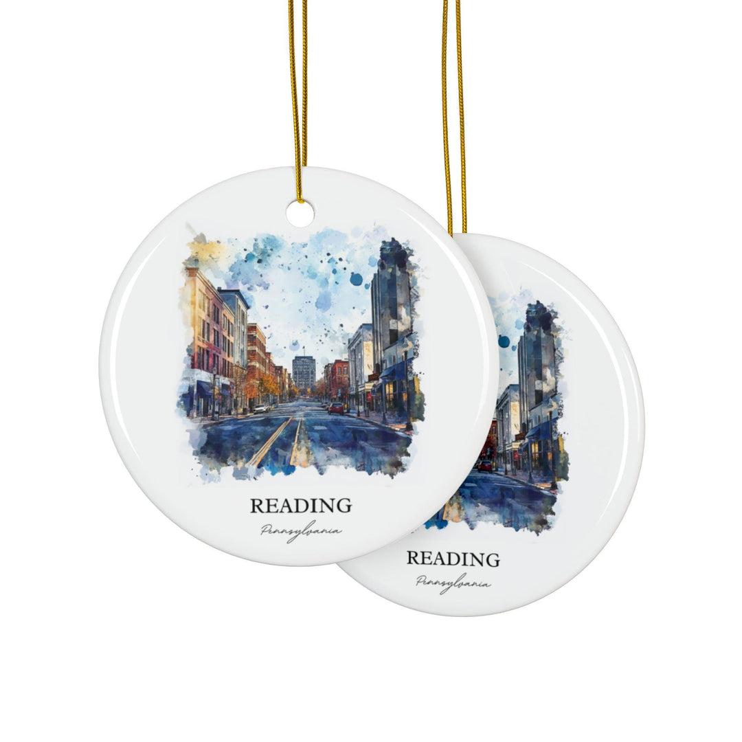 Reading PA Ornament: Unique Reading Souvenir, Reading PA Xmas Decor, and Authentic Pennsylvania Gift