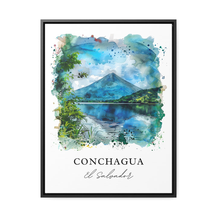 Conchagua Art, Conchagua El Salvador Print, Conchagua Volcano Watercolor, Conchagua Gift,