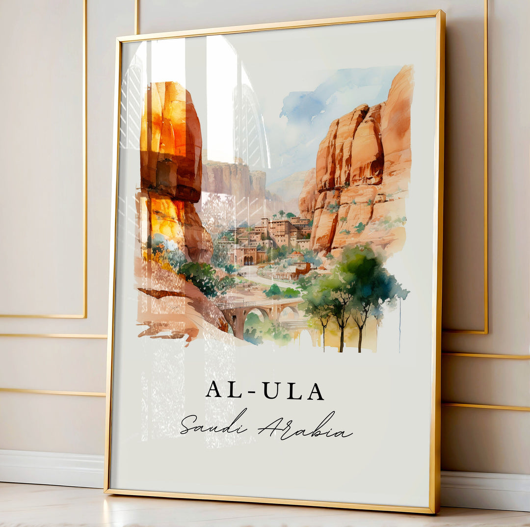 Al-Ula Saudi Arabia wall art - Saudi Arabia, Al-Ula poster print, Al-Ula Wedding gift, Birthday present, Custom Text, Perfect Gift