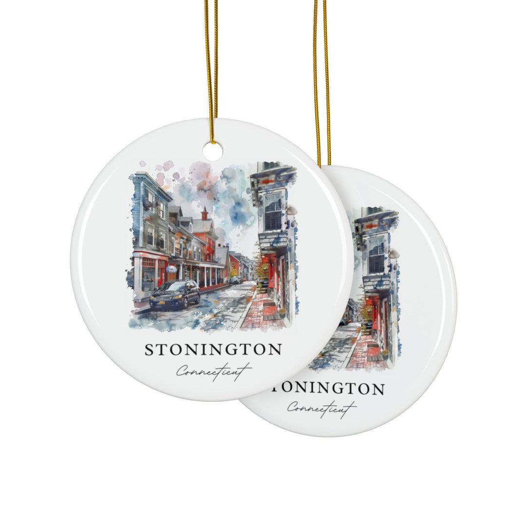 Stonington CT Ornament: Unique Stonington Souvenir, Stonington CT Xmas Decor, and Authentic Connecticut Gift