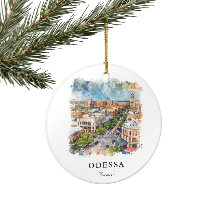 Odessa Texas Ornament: Unique Odessa TX Souvenir, Odessa TX Xmas Decor, and Authentic Texas Gift
