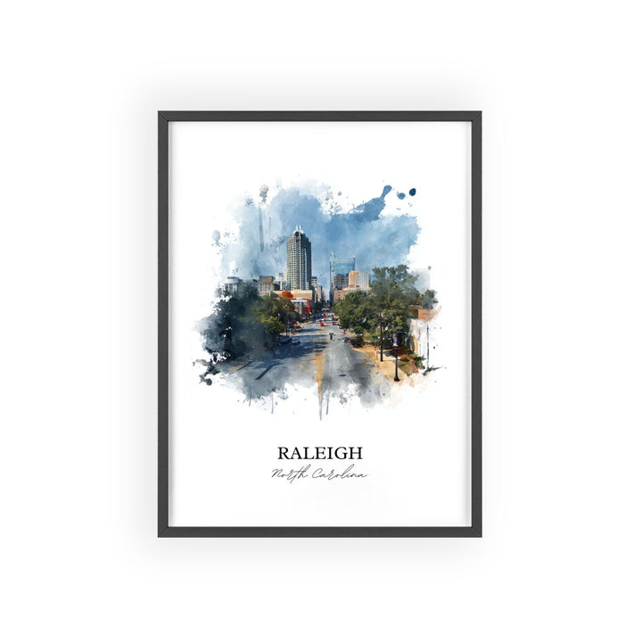 Raleigh, North Carolina – Watercolor Art Print