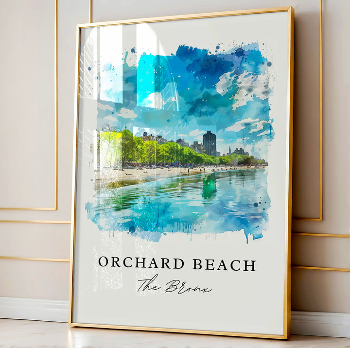 Orchard Beach NYC Art, The Bronx Print, Orchard Beach NY Wall Art, Bronx Gift, Travel Print, Travel Poster, Travel Gift, Housewarming Gift