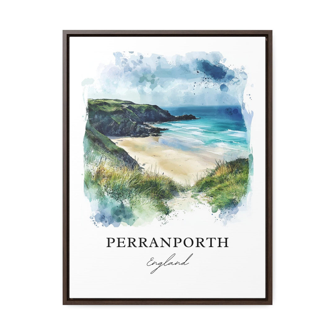 Perranporth Wall Art, Cornwall England Print, Perranporth Watercolor Art, Perranporth Gift, Travel Print, Travel Poster, Housewarming Gift