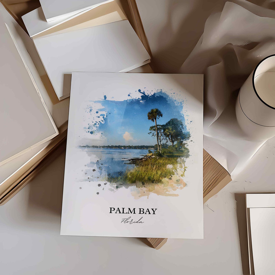 Palm Bay, Florida – Watercolor Art Print