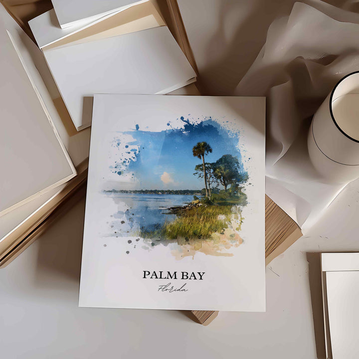 Palm Bay, Florida – Watercolor Art Print