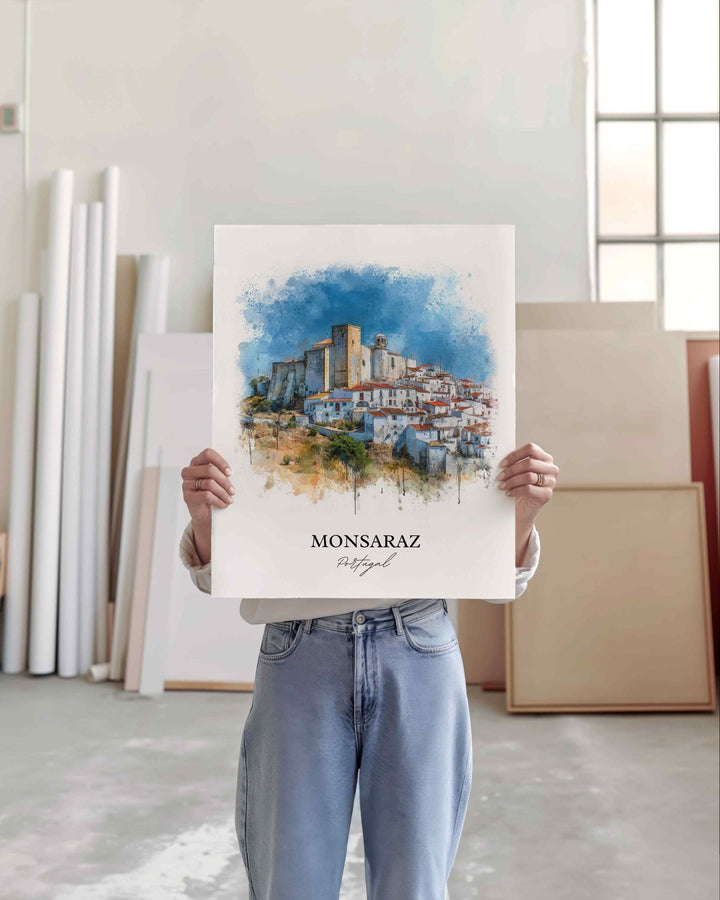 Monsaraz, Portugal – Watercolor Art Print